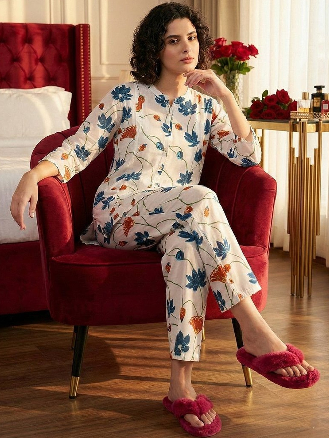 Maaesa Women Printed Night suit