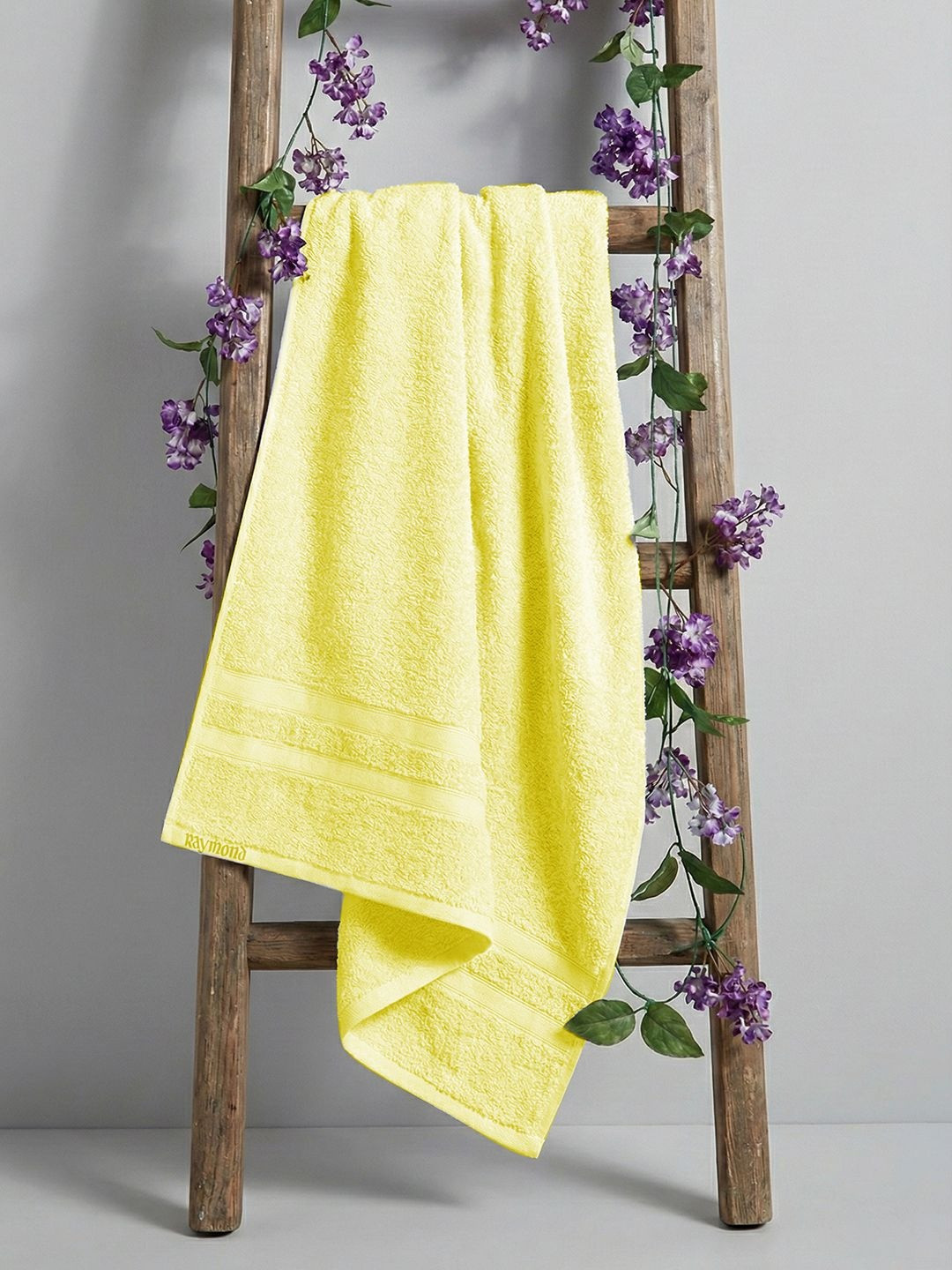 Raymond Home Yellow Cotton 500 GSM Bath Towel