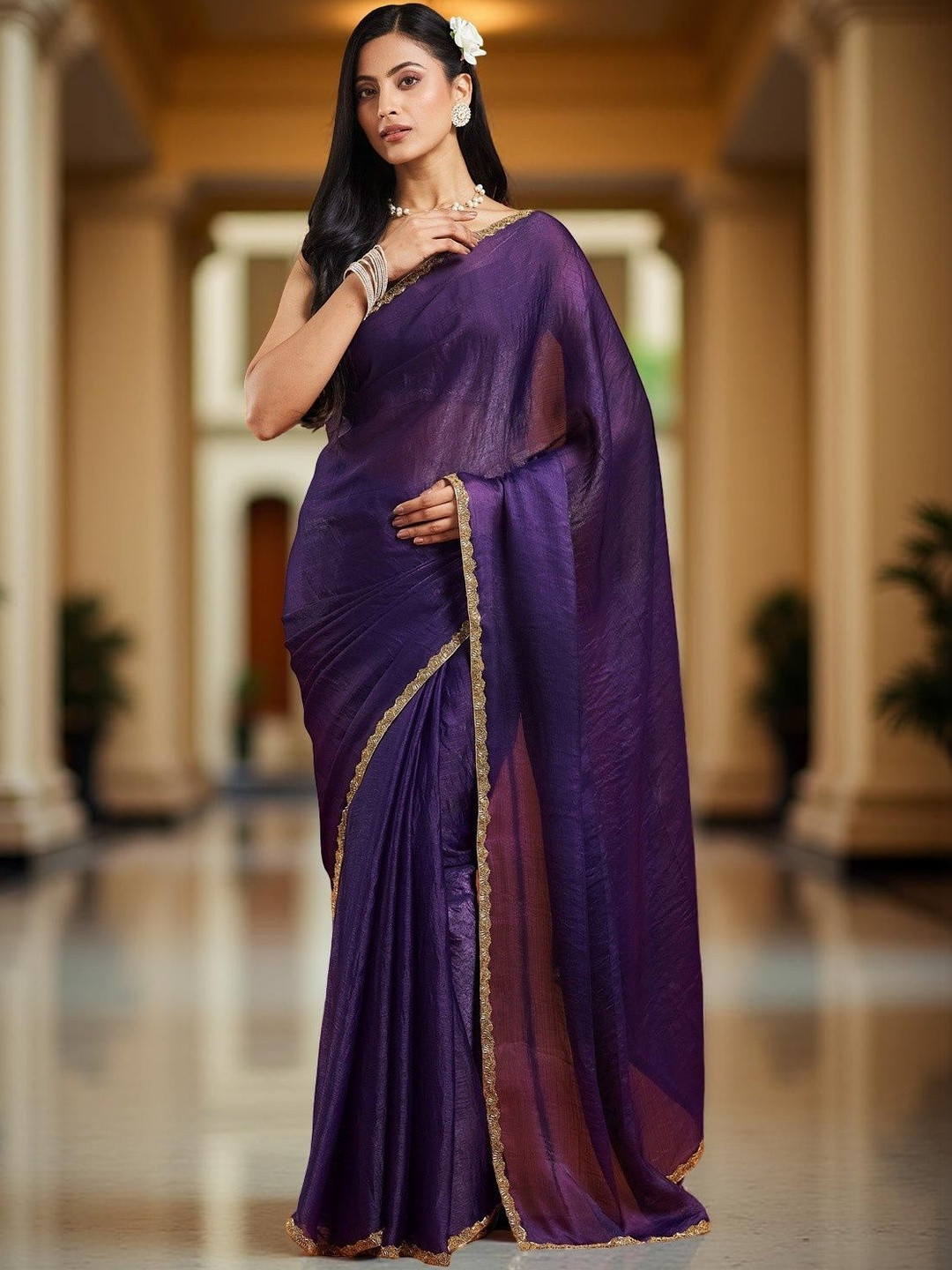 VEMEZ Organza Saree