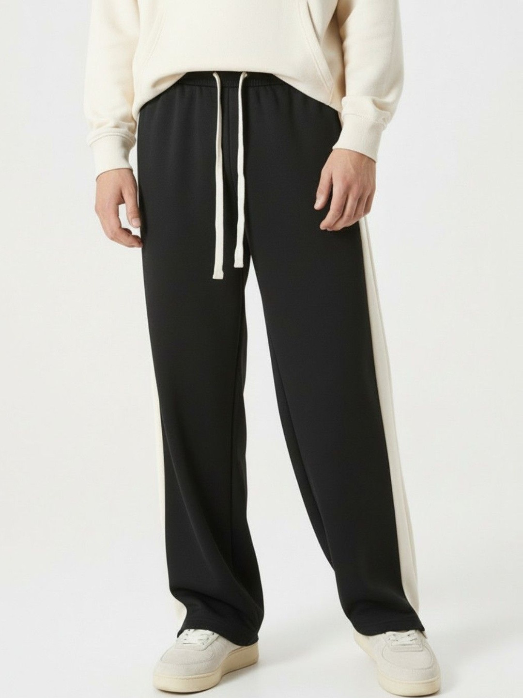 glitchez Men Colourblocked High-Rise Track Pants