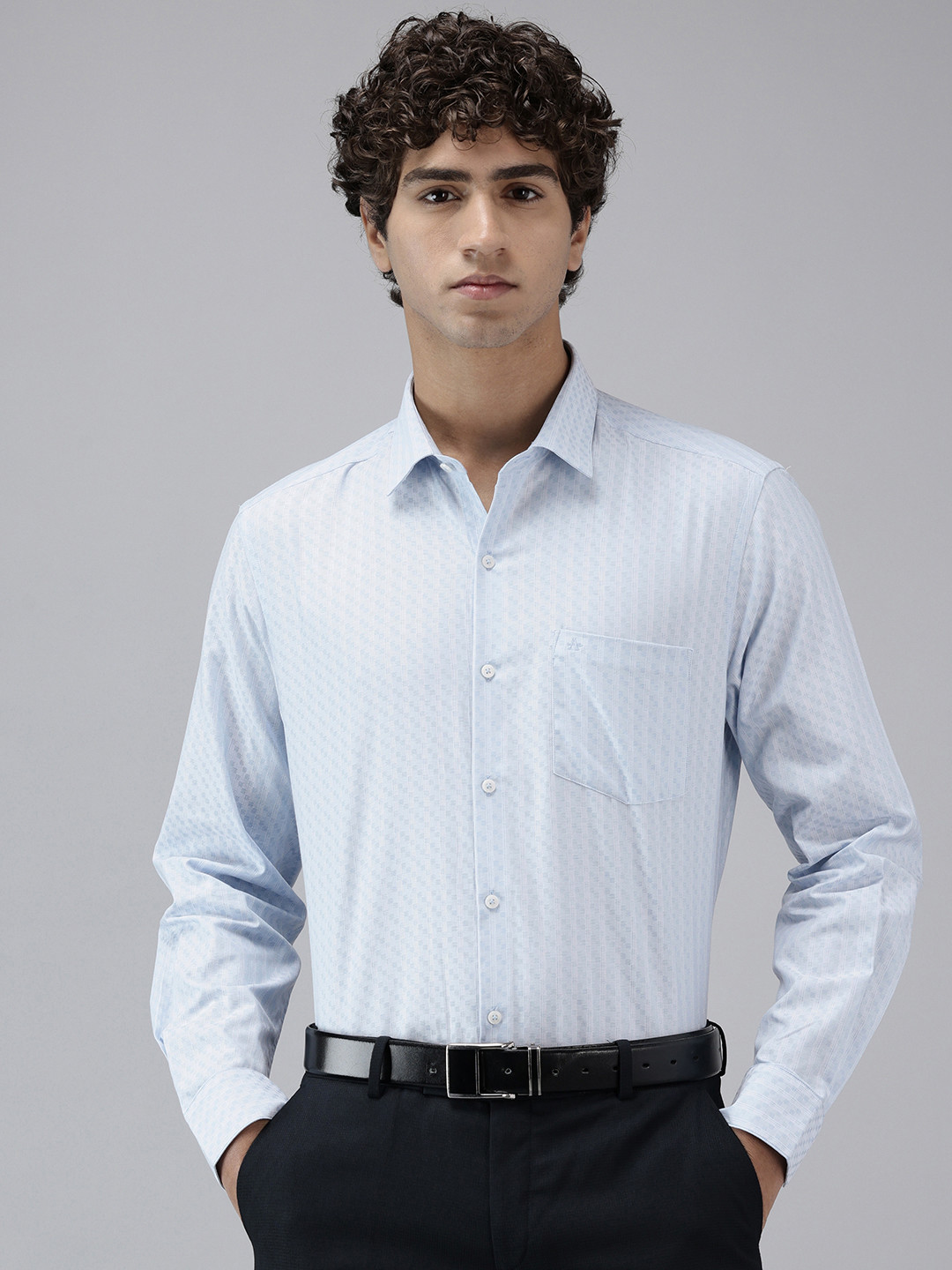 Arrow Manhattan Slim Fit Striped Pure Cotton Formal Shirt
