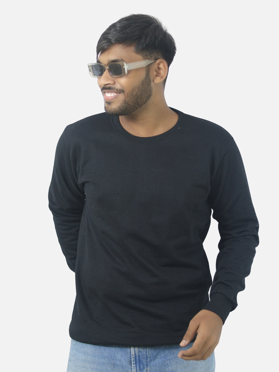 BlendCulture Men Regular Fit Round Neck Long Sleeve Pullover Sweatshirt