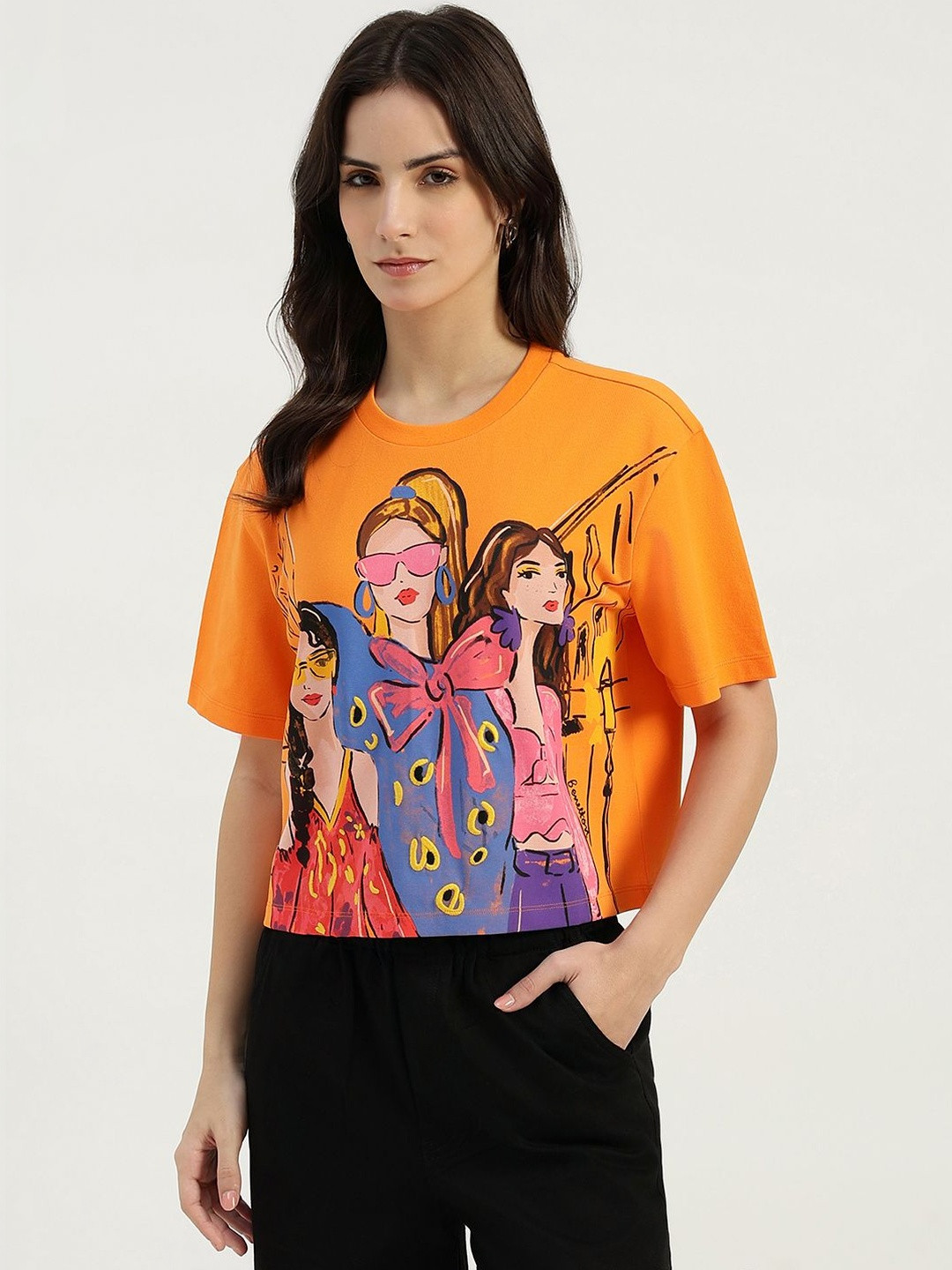 United Colors of Benetton Women Printed T-shirt