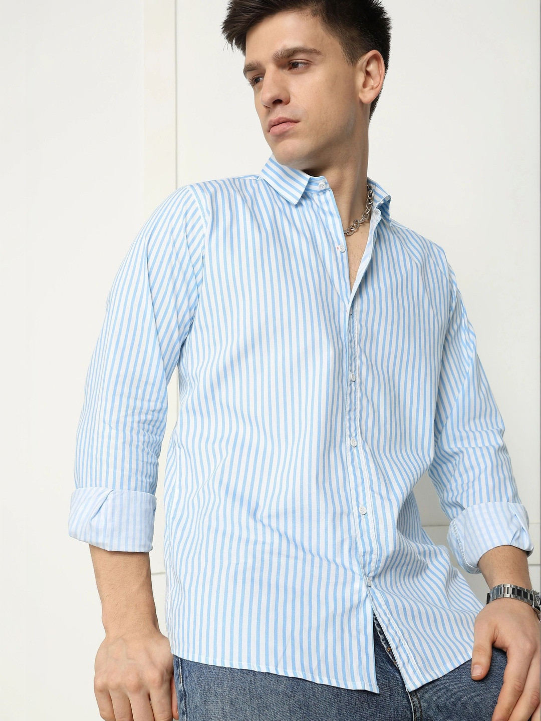OTUS Men Classic Striped Casual Shirt
