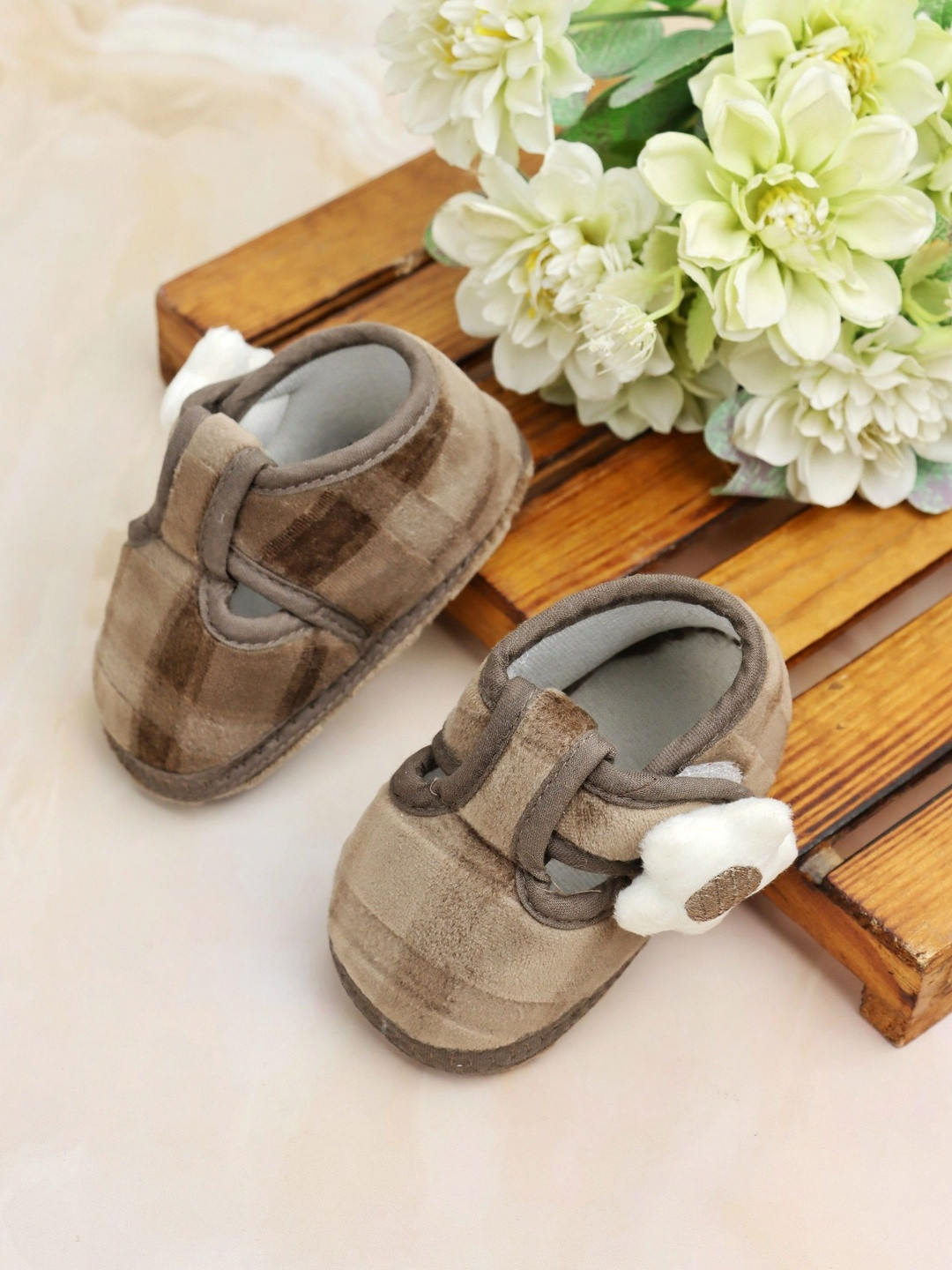 KIDSUN Unisex Infant Kids Casual Cotton Booties - Soft & Cozy Winter Shoes