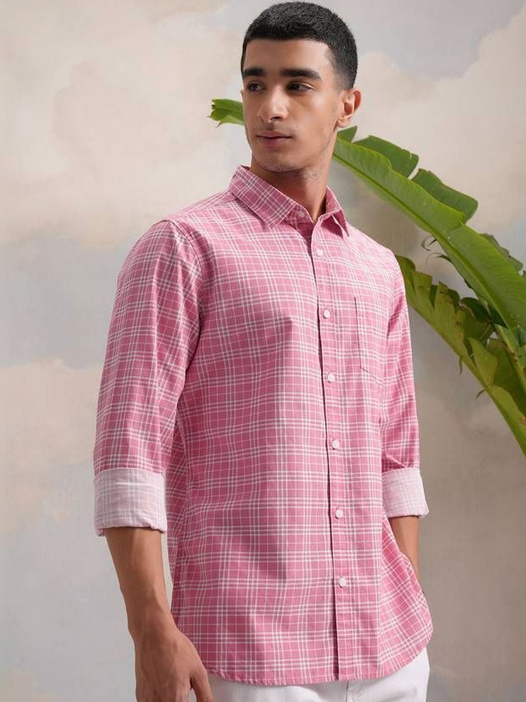 OTUS Men Classic Checked Casual Shirt