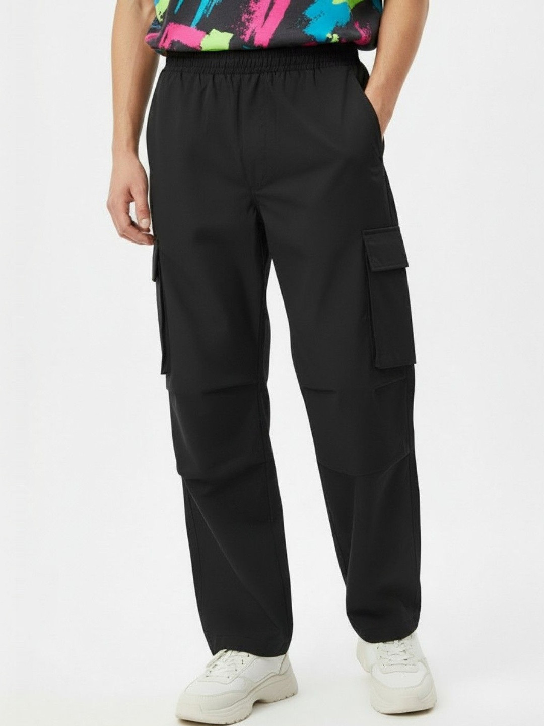 glitchez Men High-Rise Cargos Trousers