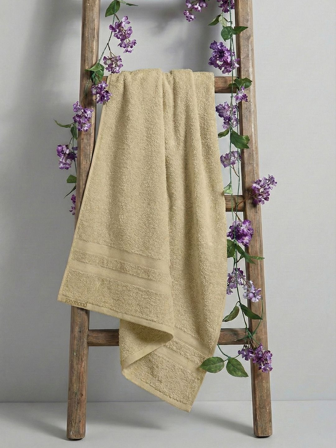 Raymond Home Beige Cotton 500 GSM Bath Towel