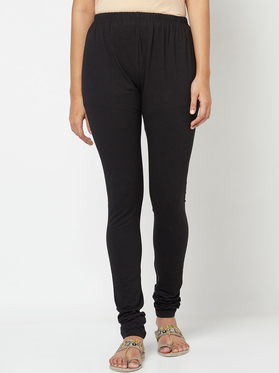 Fabindia Cotton Mid-Rise Churidar-Length Leggings