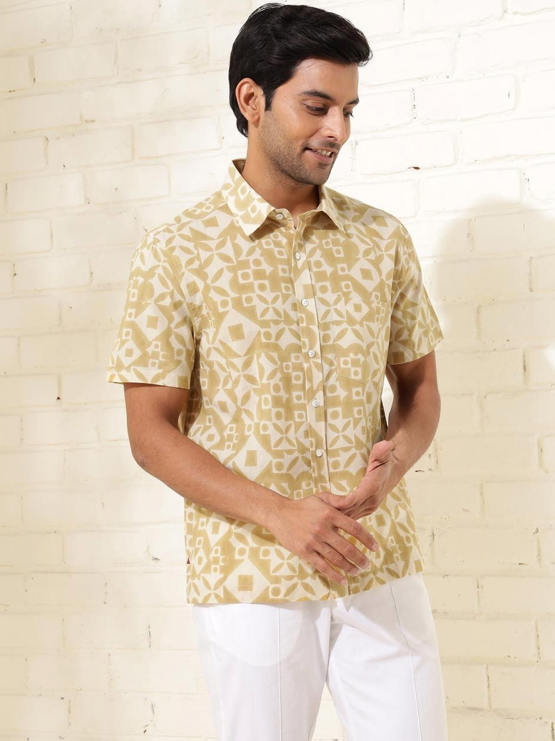 Fabindia Men Printed Casual Shirt