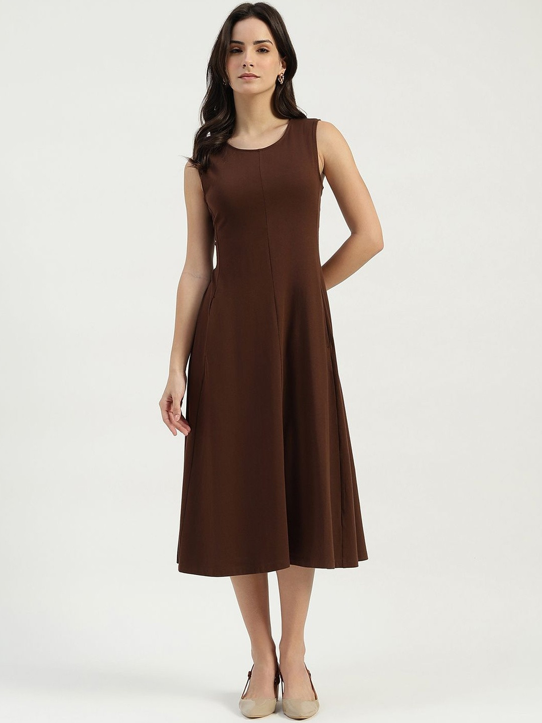 Fit & Flare Midi Dress