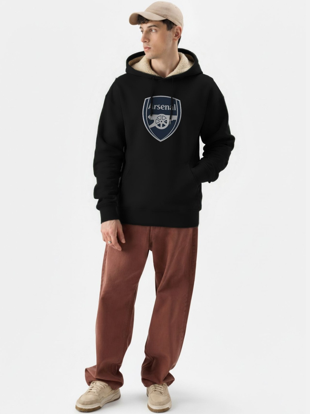 TOGS & TERRE Men Printed Hooded Sweatshirt