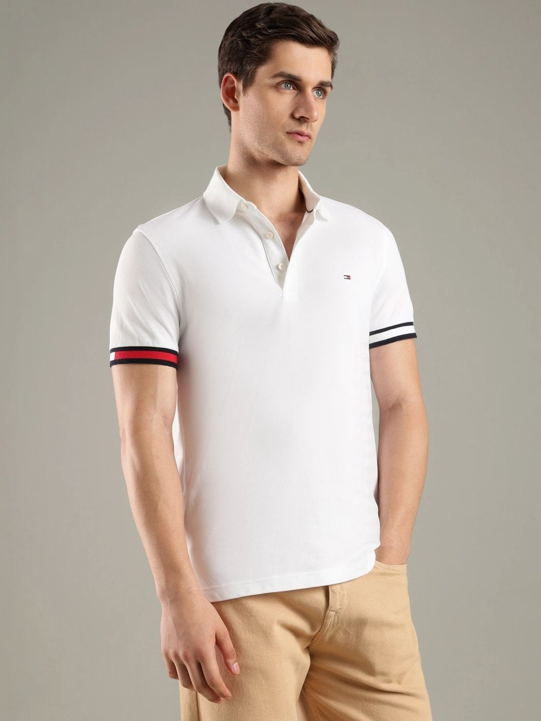 Tommy Hilfiger Men Polo Collar Slim Fit T-shirt