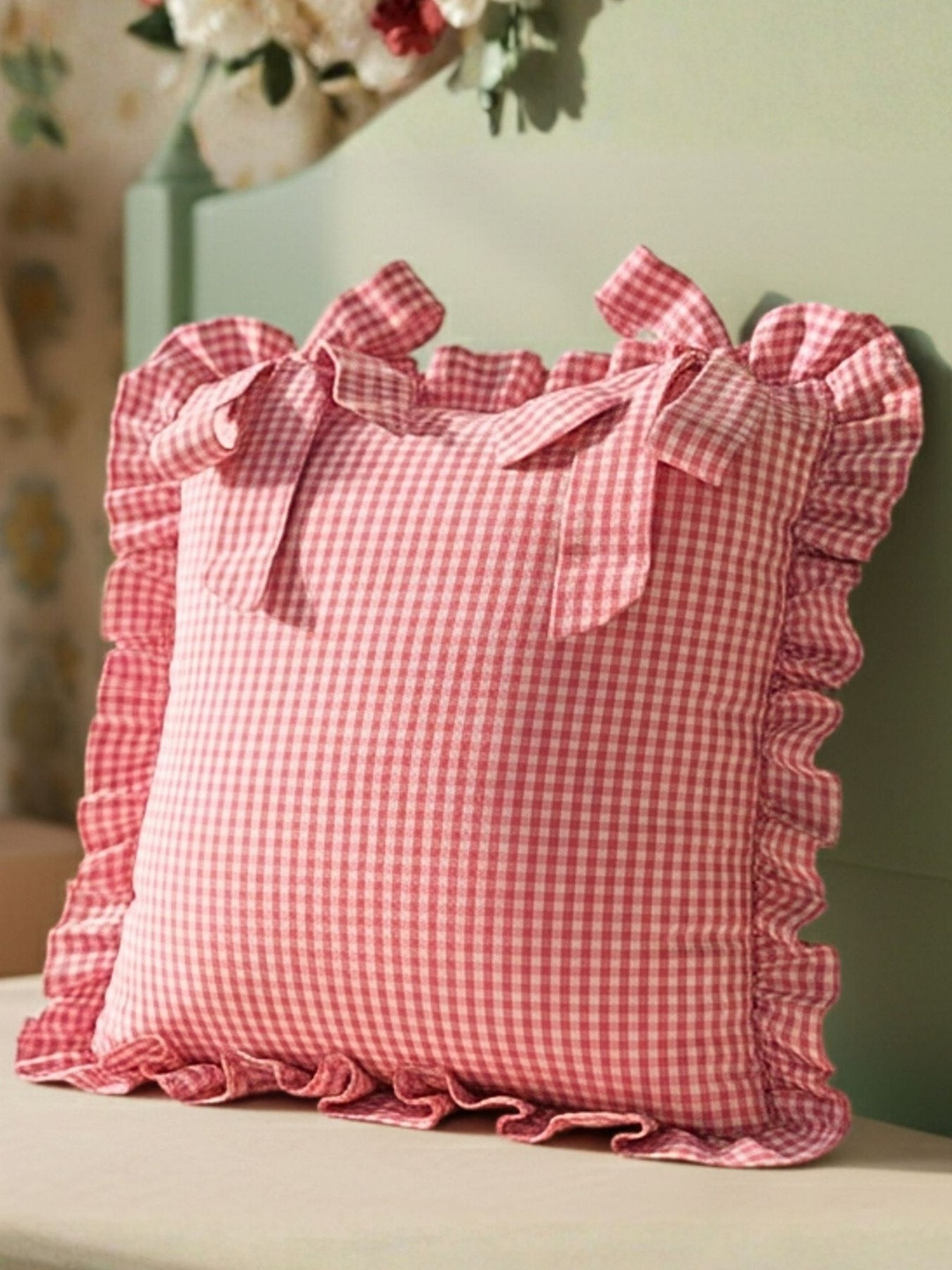 SLEEPY THREADS Square Cotton Cushion Cover