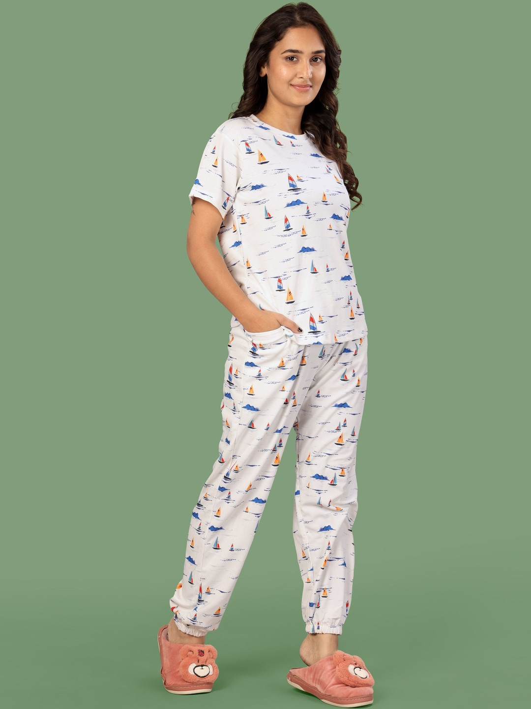SAKARMAA Women Printed Night suit