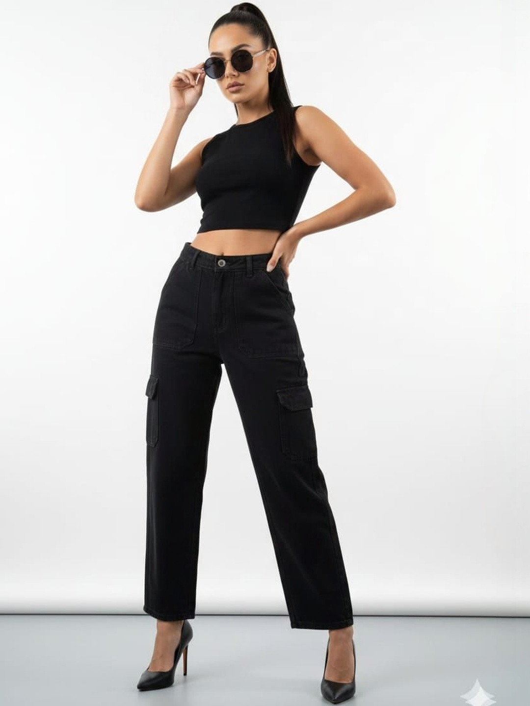 HIGH BUY Women Comfort Straight Fit High-Rise Jeans