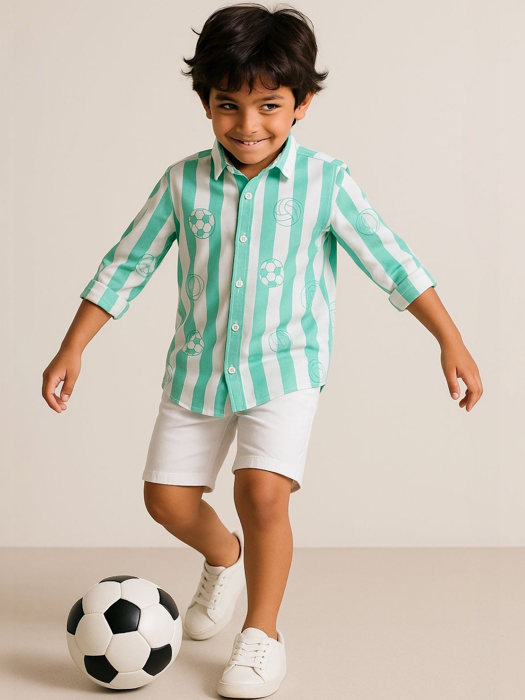 TALES & STORIES Boys Striped Casual Shirt
