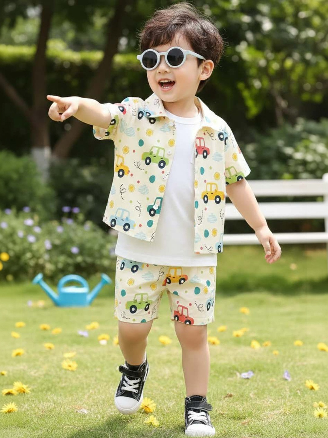 DANFORTH Boys Printed Shirt With Shorts