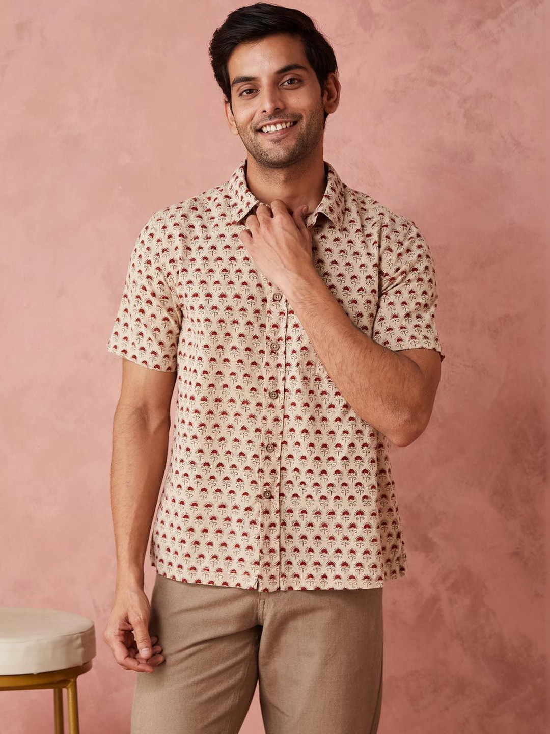 Fabindia Men Printed Casual Shirt