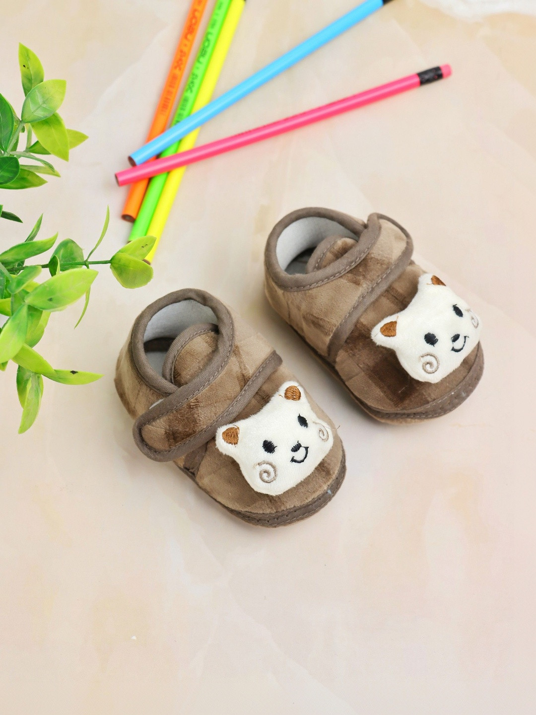 KIDSUN Unisex Infants Kids Cotton Booties - Soft Footwear