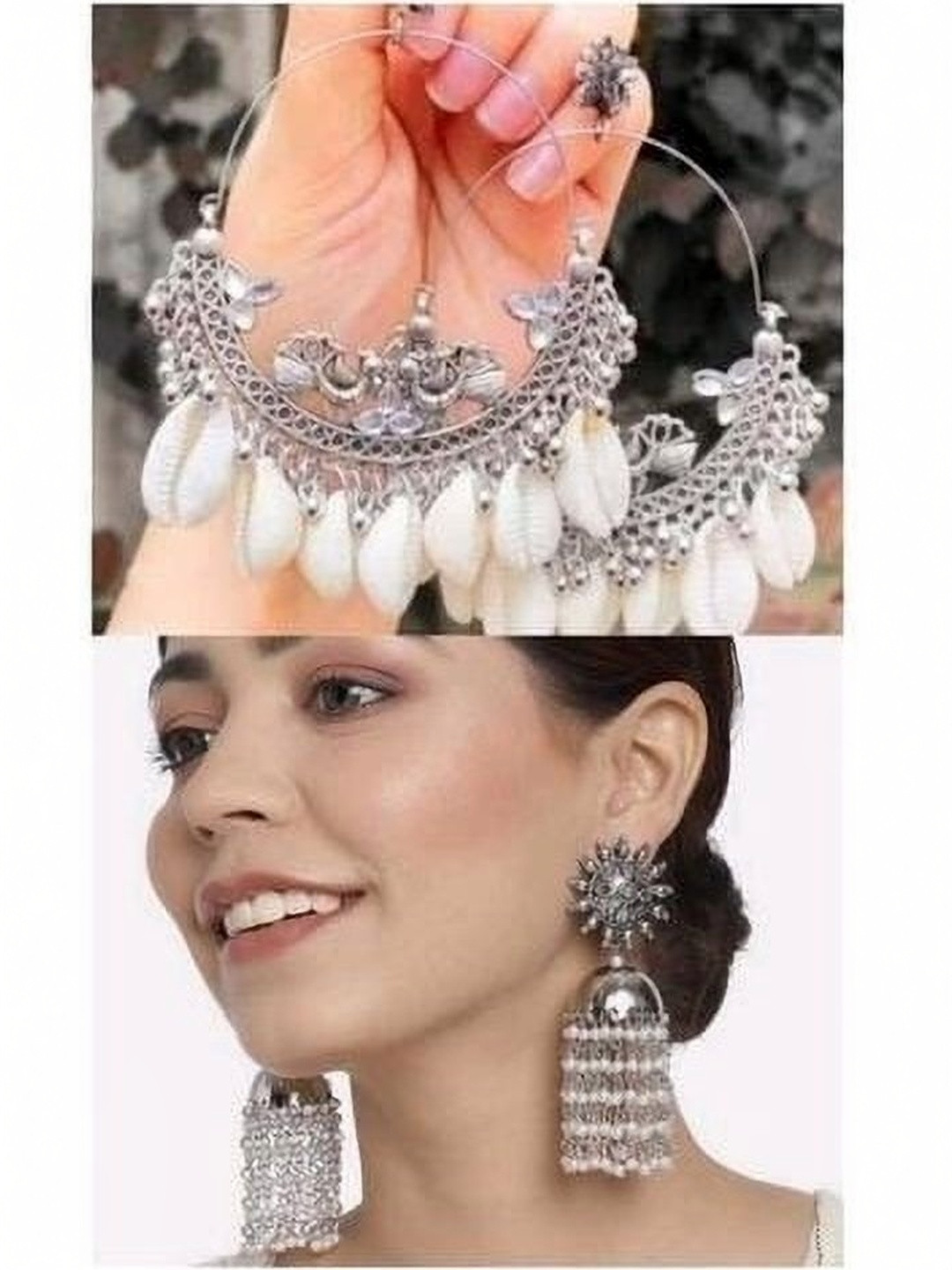 Samridhi DC Geometric Hoop Earrings