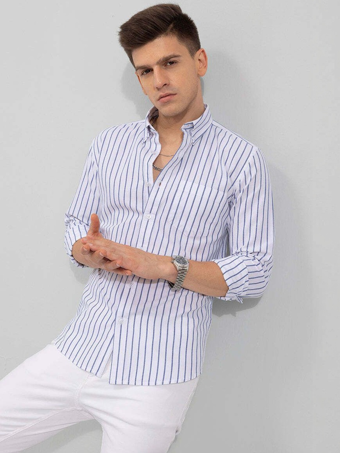 OTUS Men Classic Striped Casual Shirt