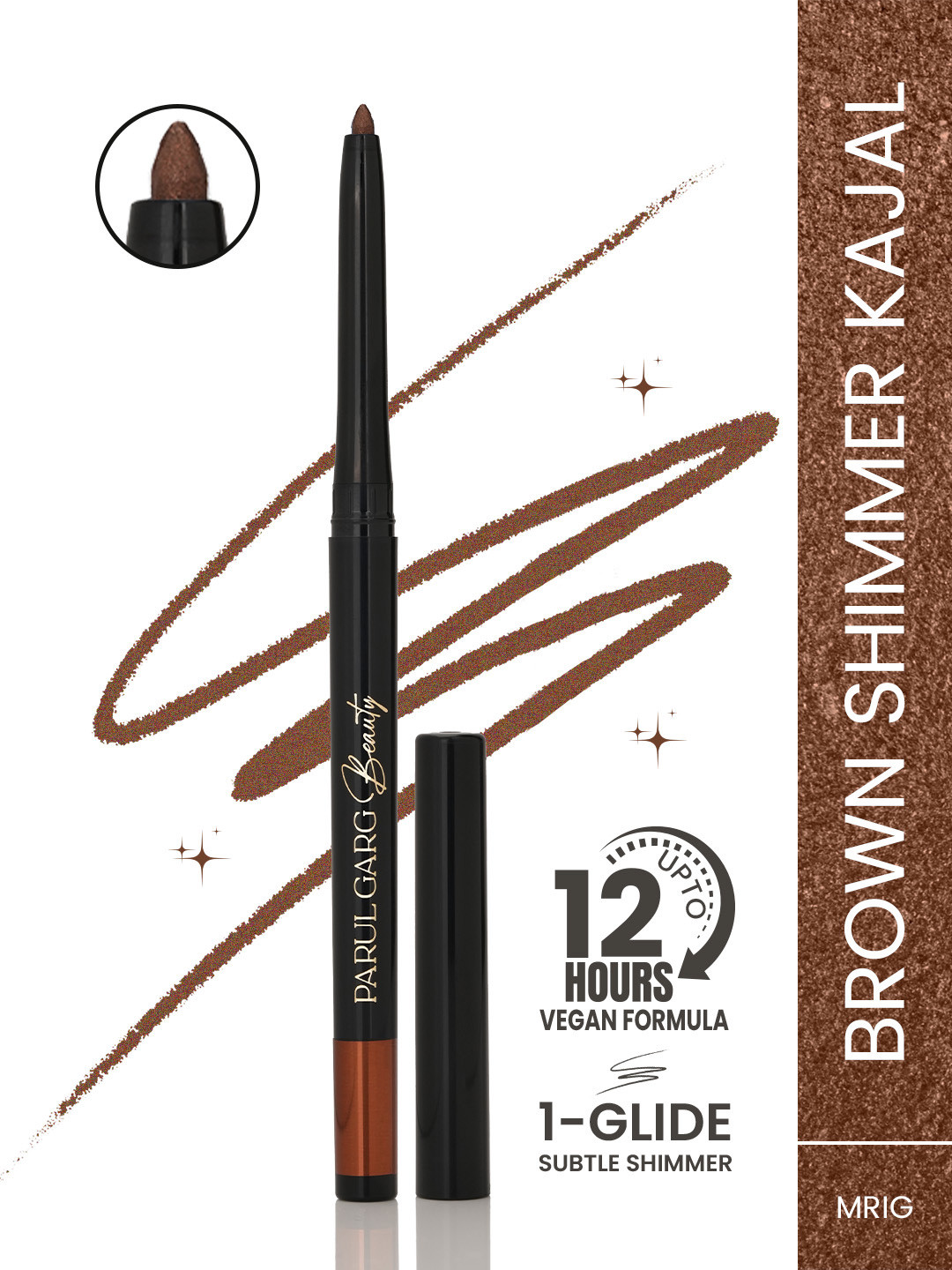 Parul Garg Beauty Shimmer Bold Define Kajal- 0.3 g - Mrig