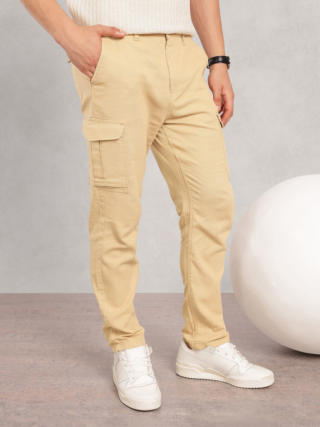 Nautica Men Regular Fit Cargos Trousers