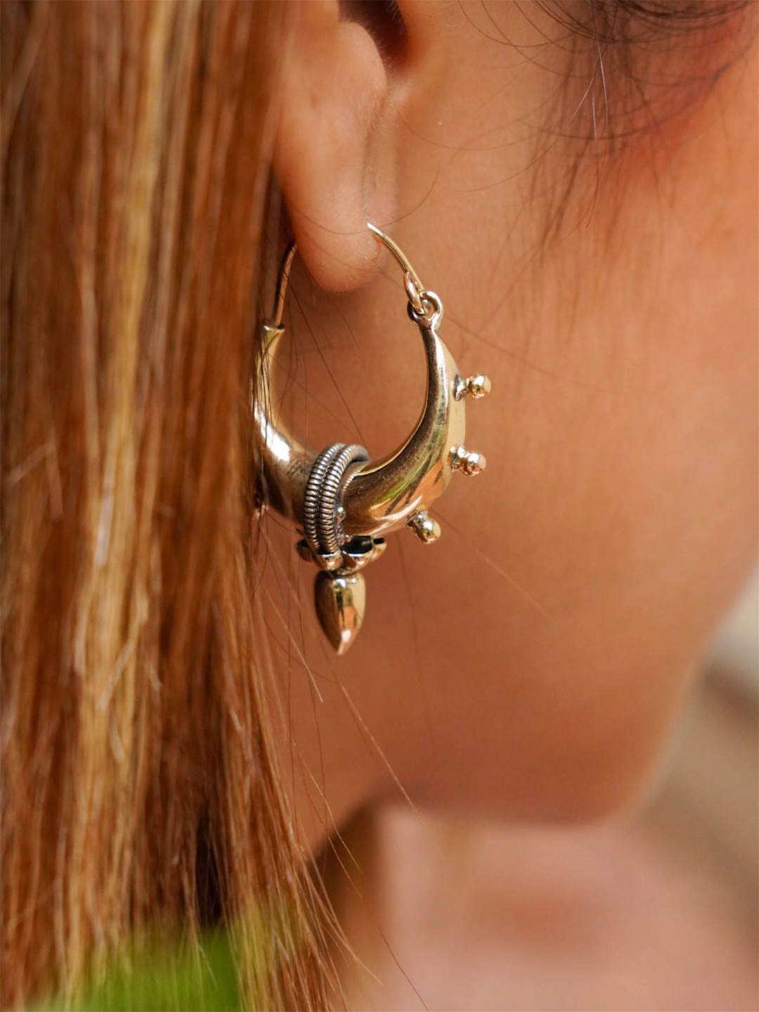 Soul Works Contemporary Hoop Earrings with free Brasso polishing Liquid
