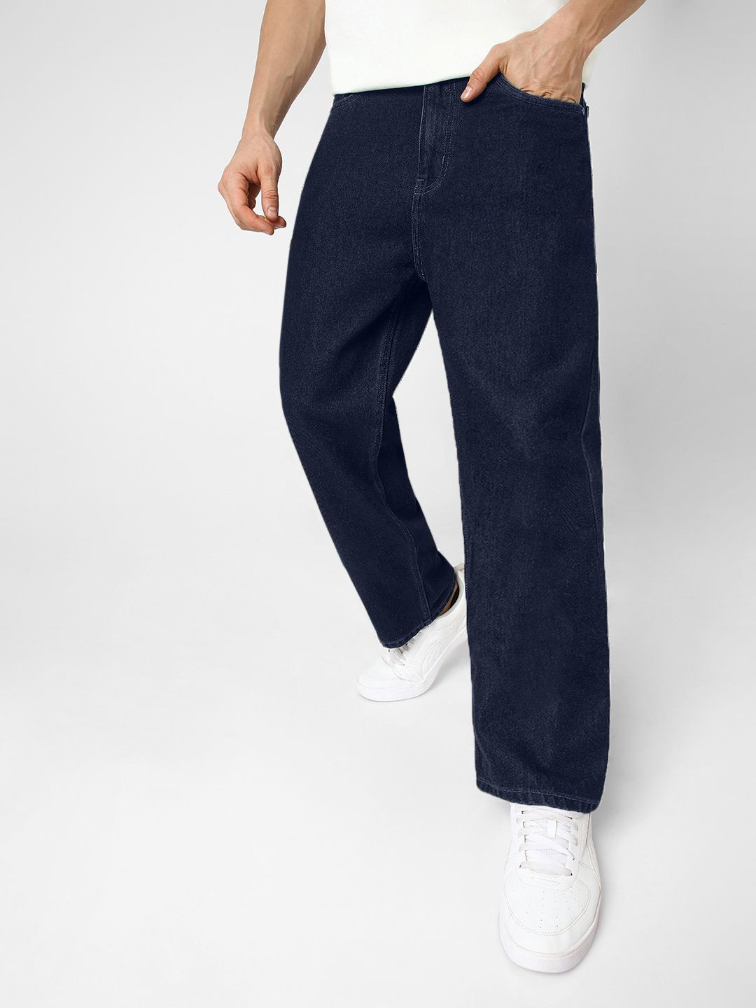 MOHICANS Men Loose Fit Washed Stretchable Jeans