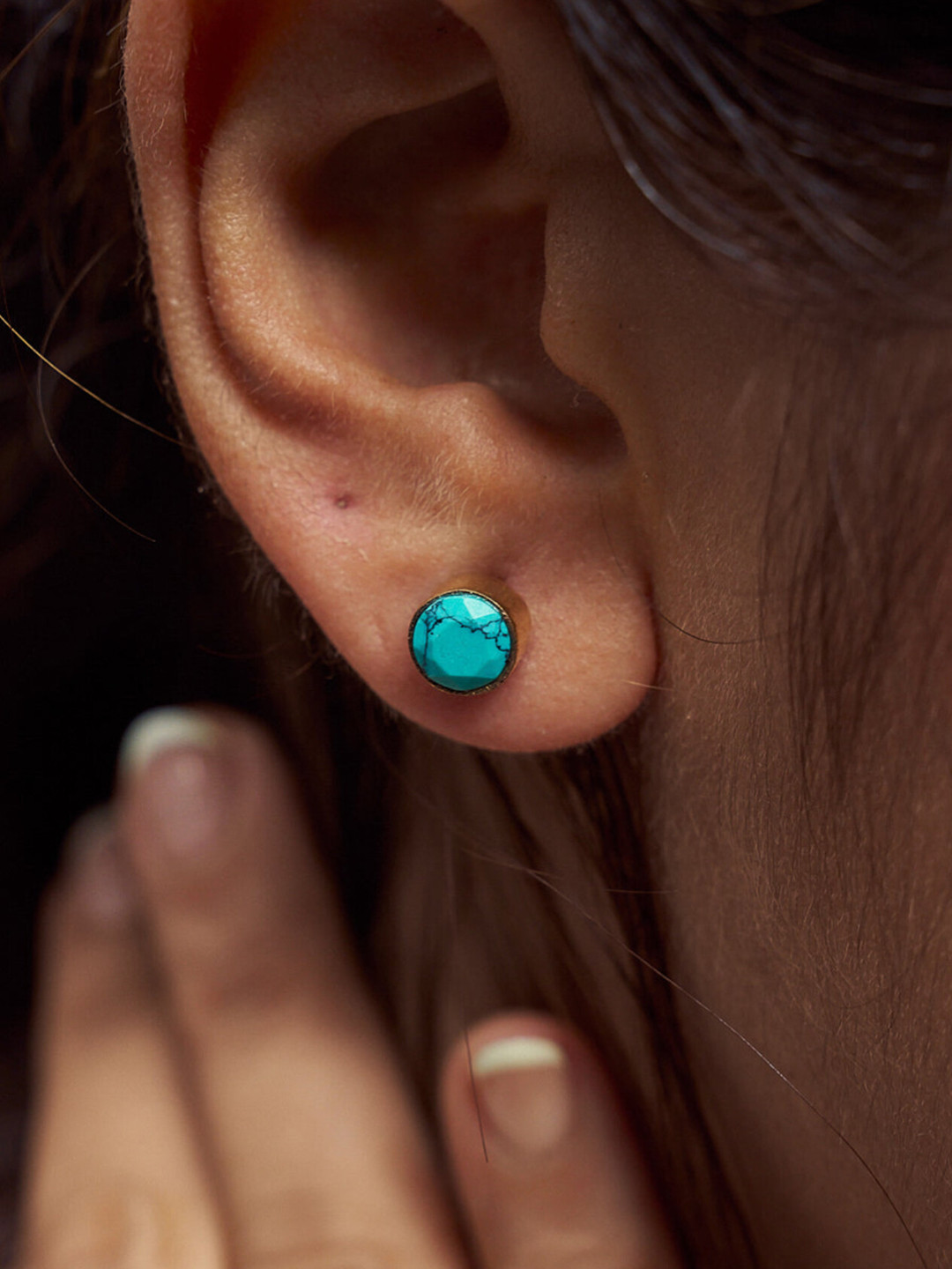 Soul Works Contemporary Studs Earrings with free Brasso polishing Liquid