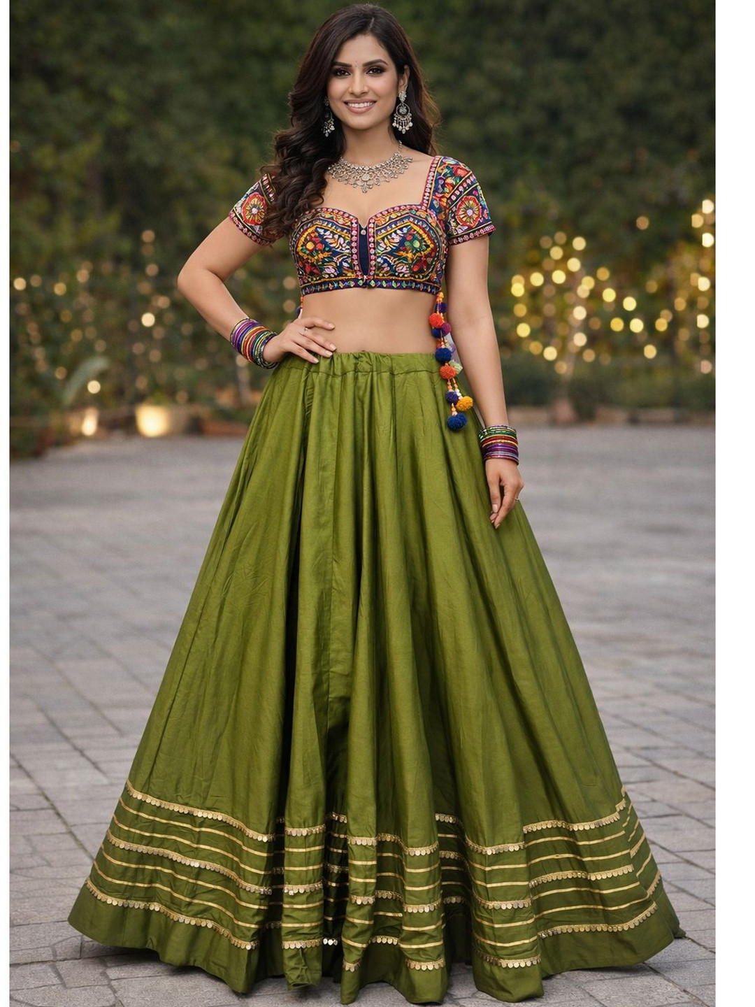 Desibutik Embellished Flared Maxi Skirts