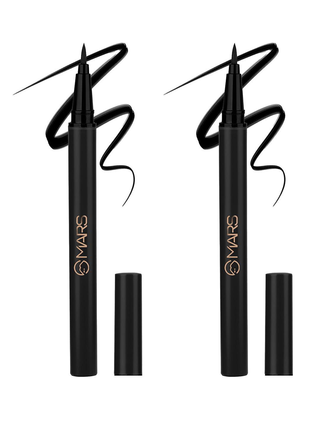 MARS Set of 2 Long-lasting Charming Eyes Liquid Eyeliner -1ml each - Black