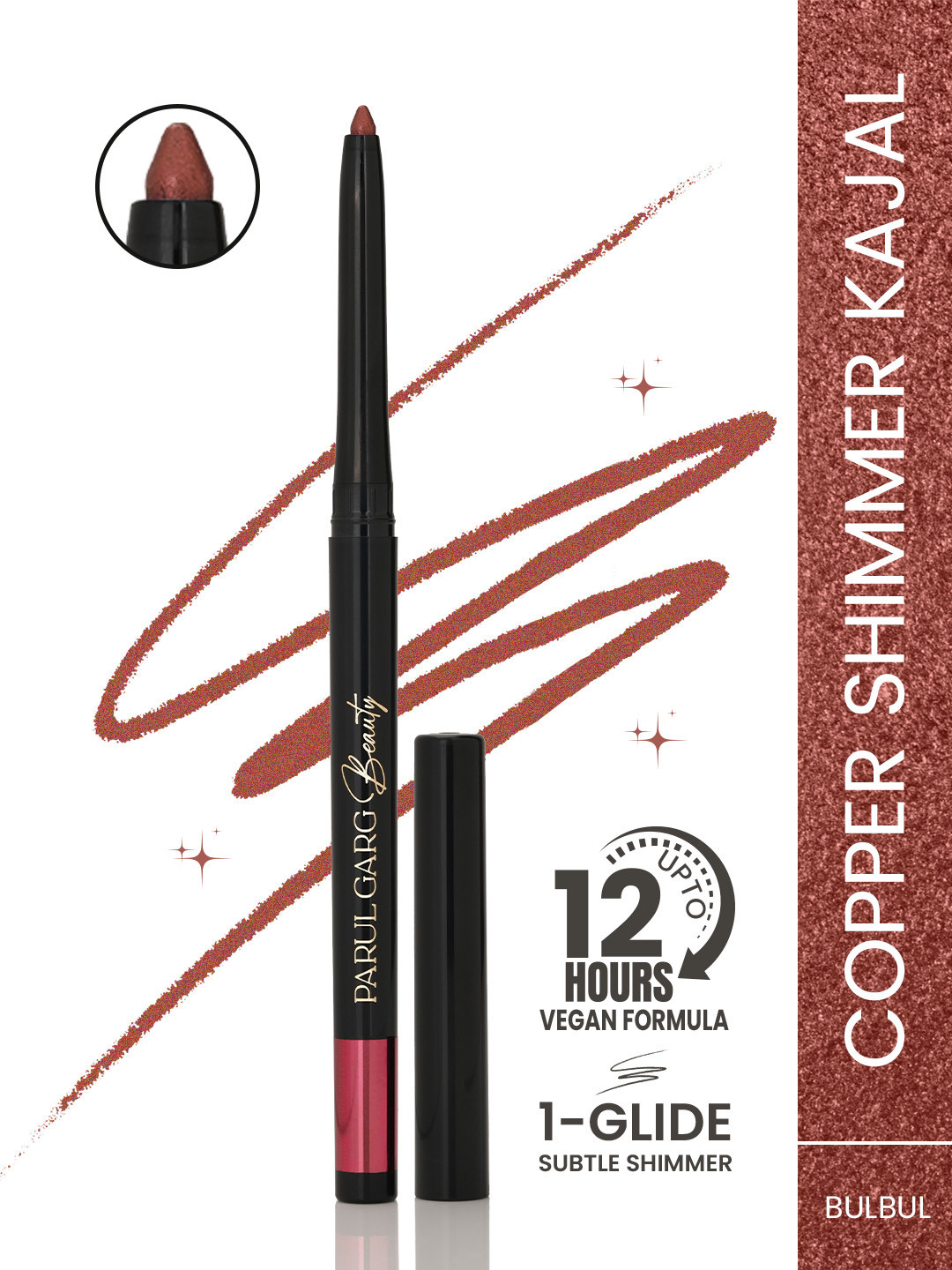 Parul Garg Matte Bold Define Kajal For Smooth & Easy Application - 0.3 g - Bulbul
