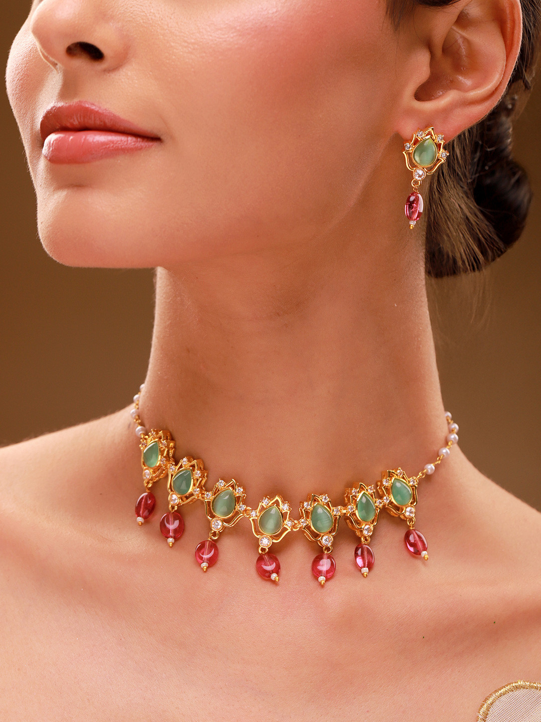 Queens of Rajasthan Siaara Choker Necklace Set