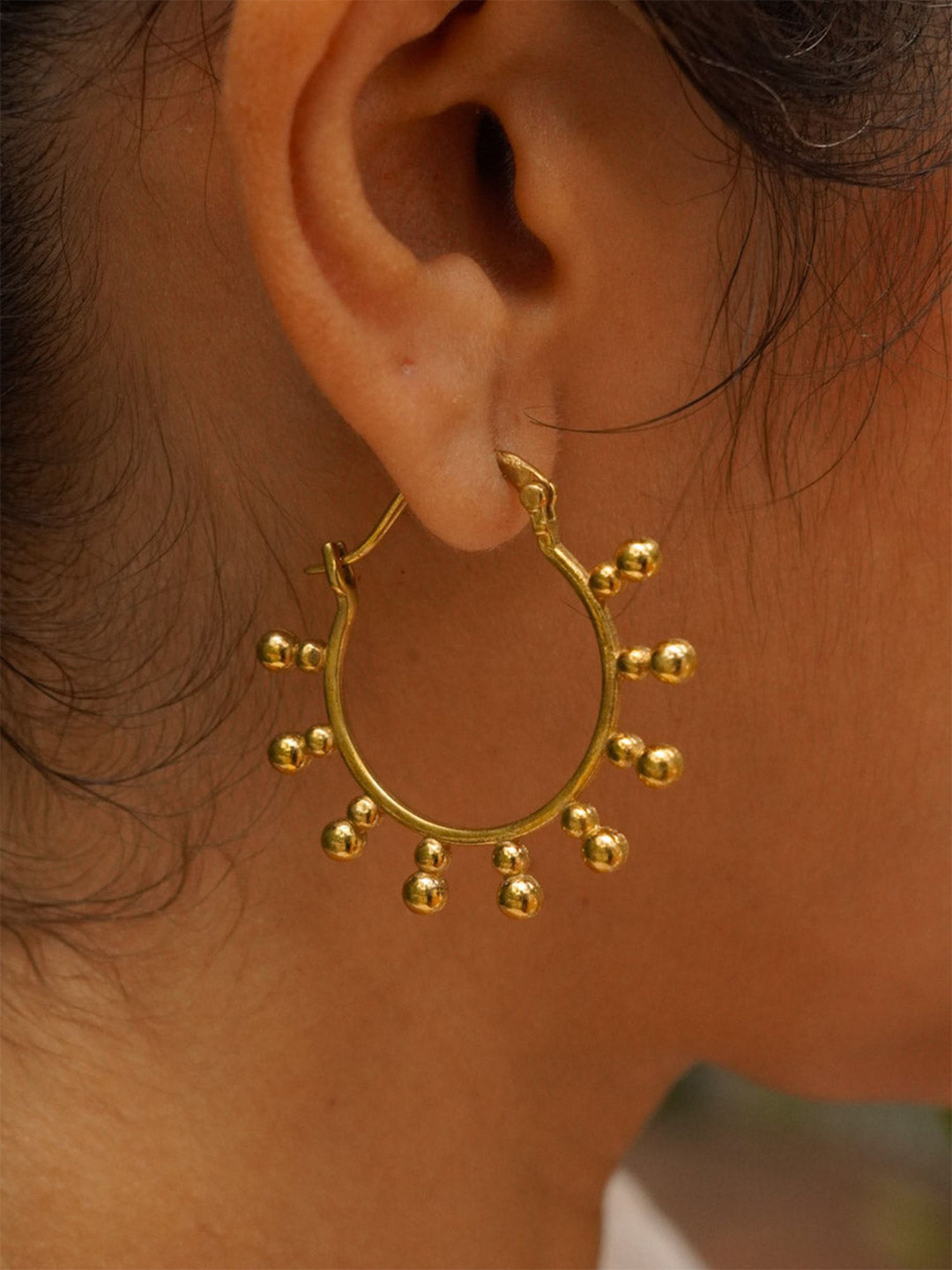 Soul Works Contemporary Half Hoop Earrings with free Brasso polishing Liquid