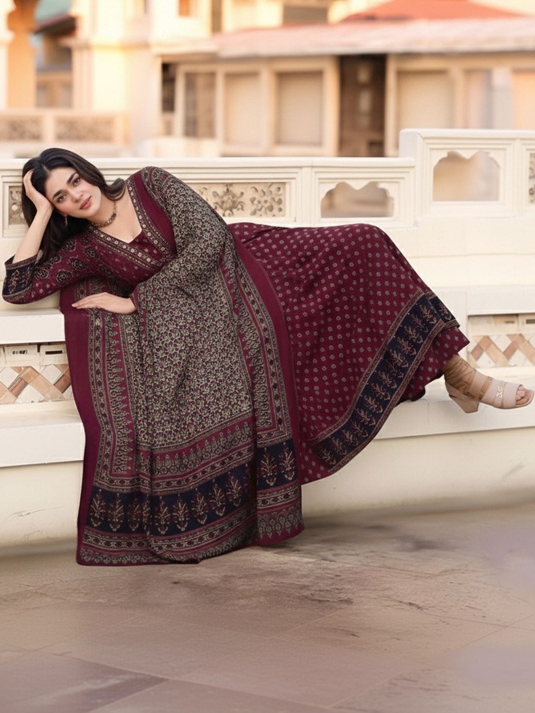 Moda Rapido Women Ethnic Motifs Printed Regular Kurta with Palazzos & With Dupatta