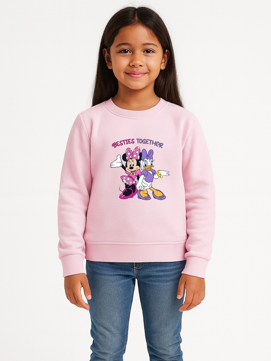 YK Disney Girls Minnie & Daisy Printed Sweatshirt
