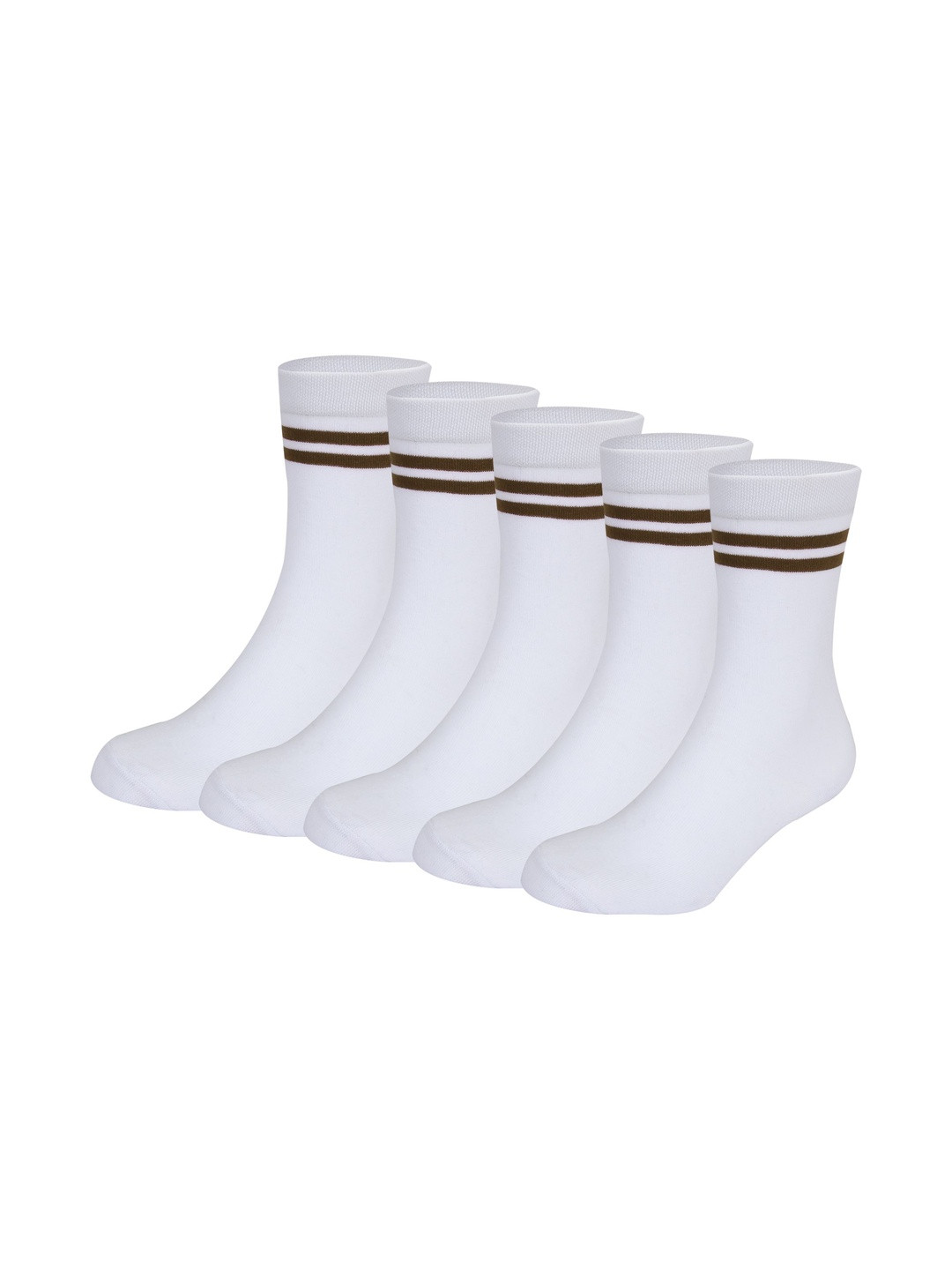 bizala White & Brown Striped Socks
