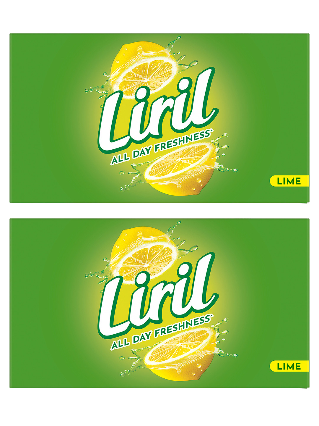 Liril Set Of 2 Lime Bathing Bar 125g Each - 6 Pieces Each