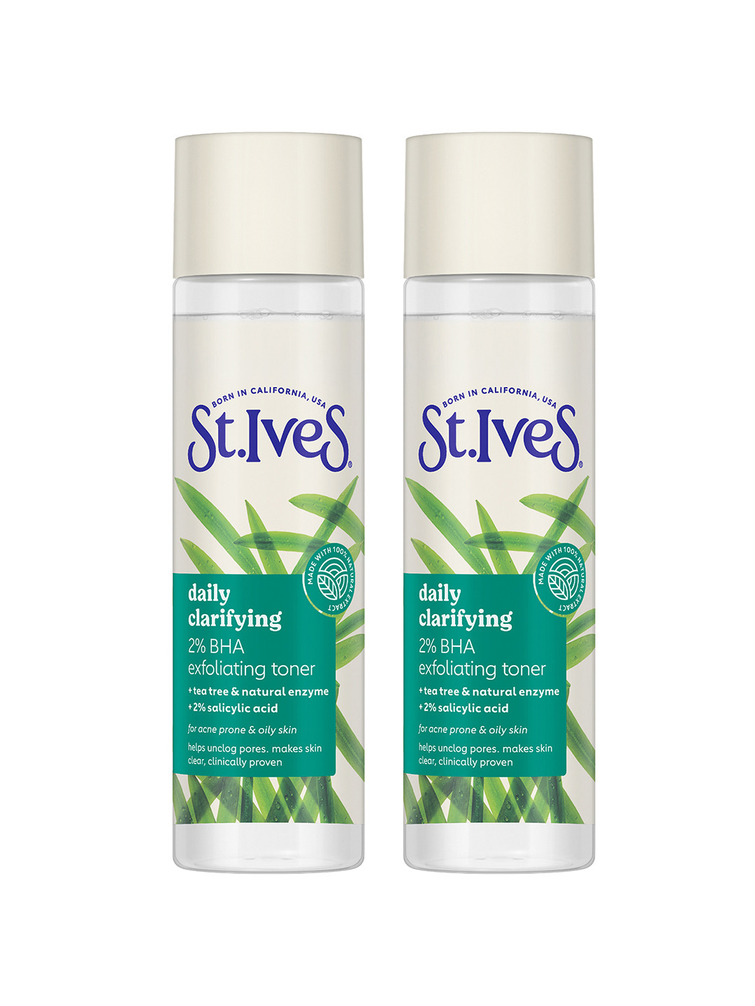 St. Ives Set Of 2 Daily Clarifying 2% BHA Exfoliating Toner - 150ml Each