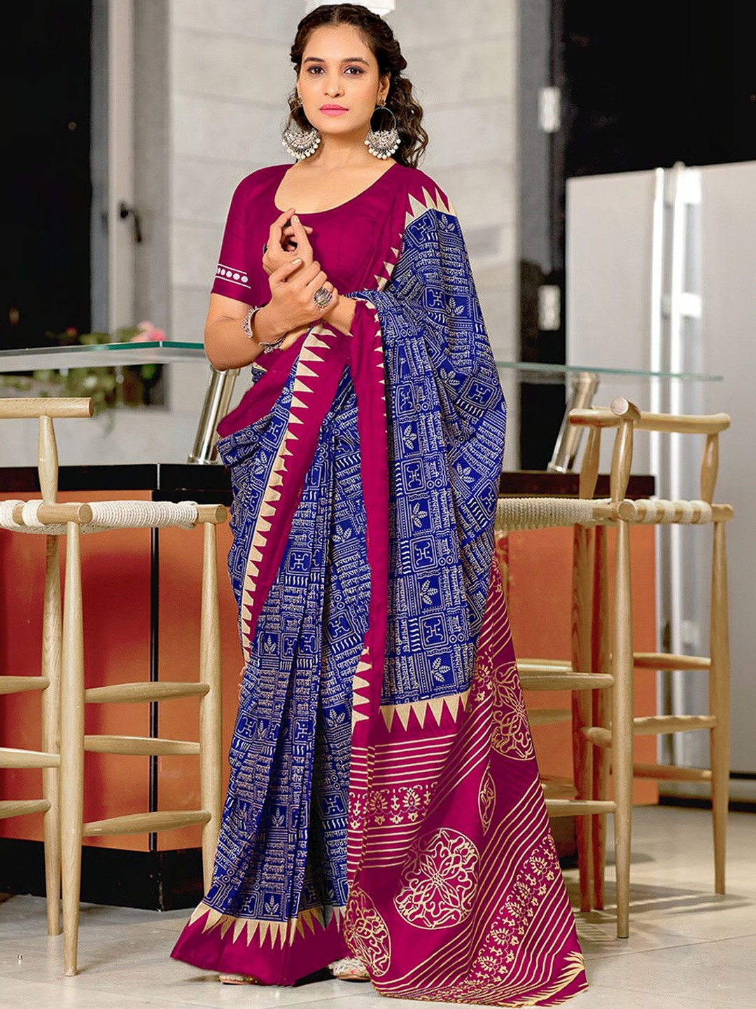 Urban Pallu Ethnic Motifs Pure Cotton Saree