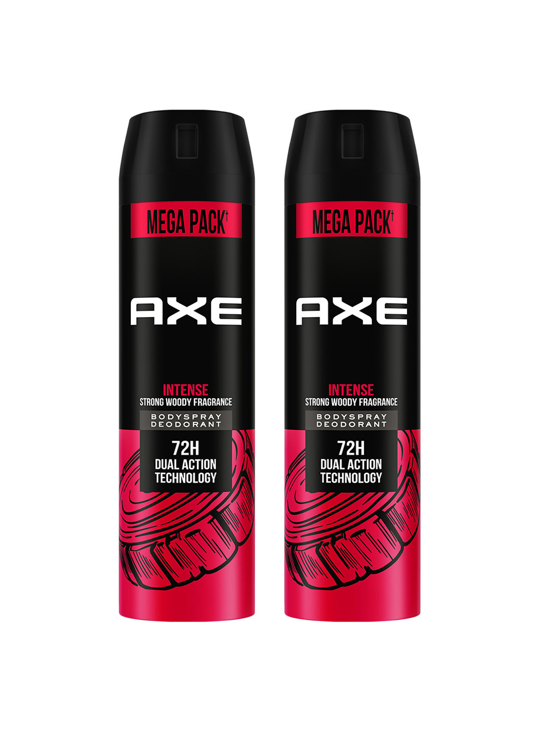 AXE Men Set of 2 Intense Long Lasting Deodorant Body Spray - 215 ml each
