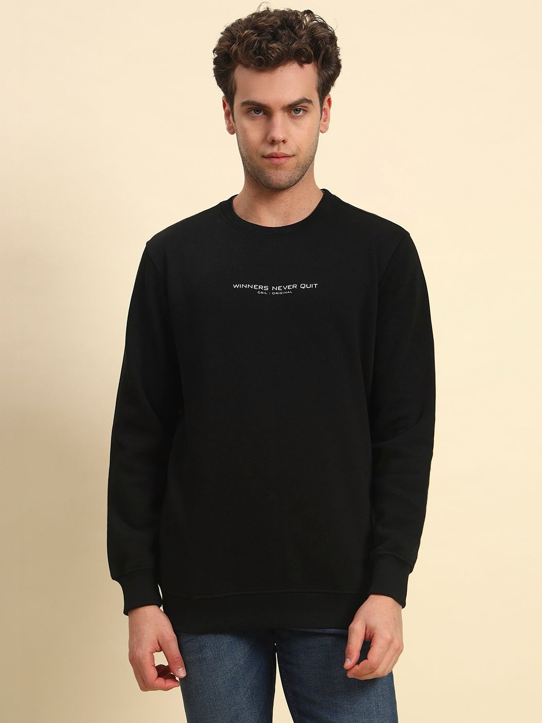 Cantabil Men Printed Sweatshirt