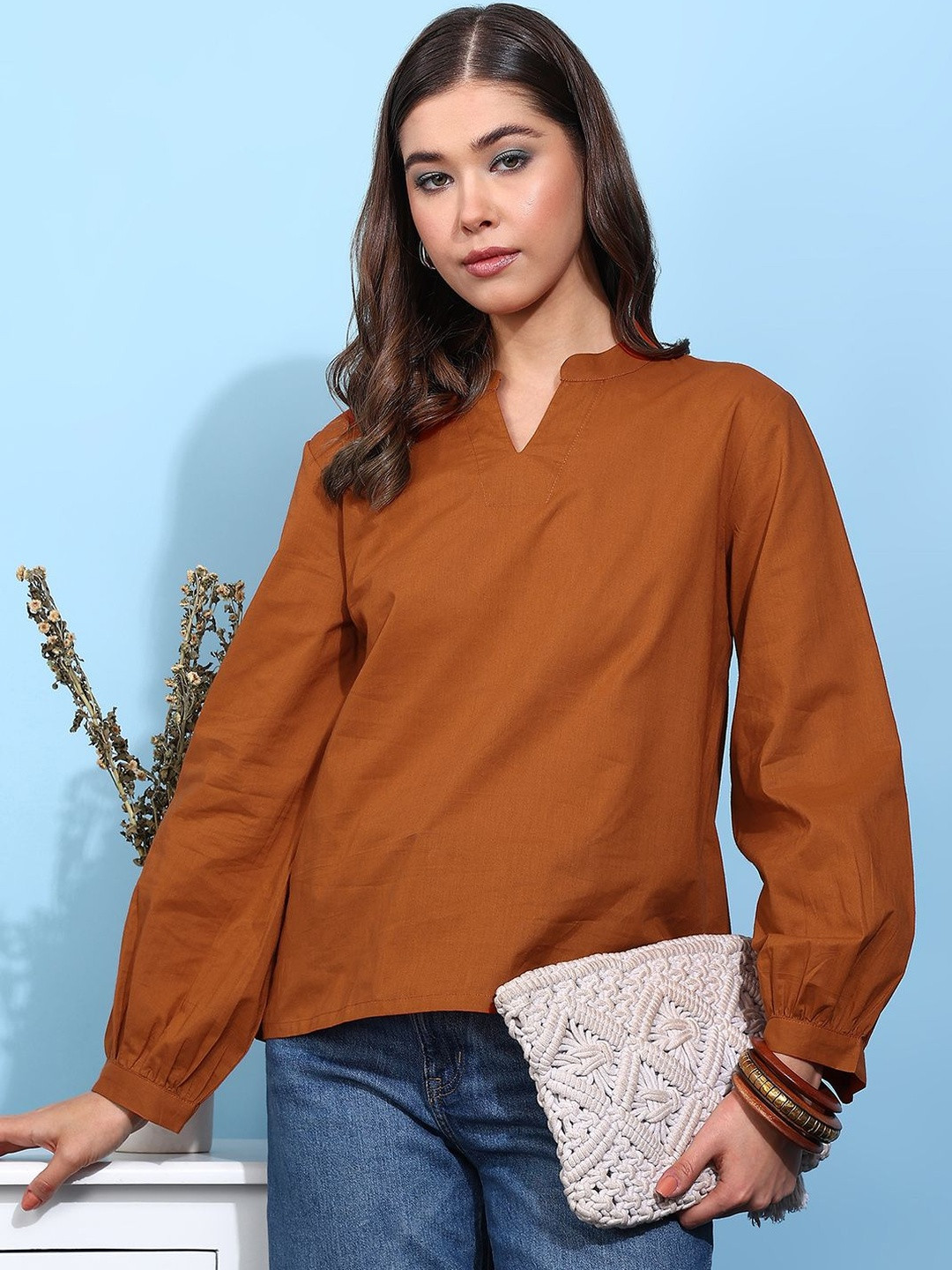 Vbuyz Bishop Sleeves Cotton Top