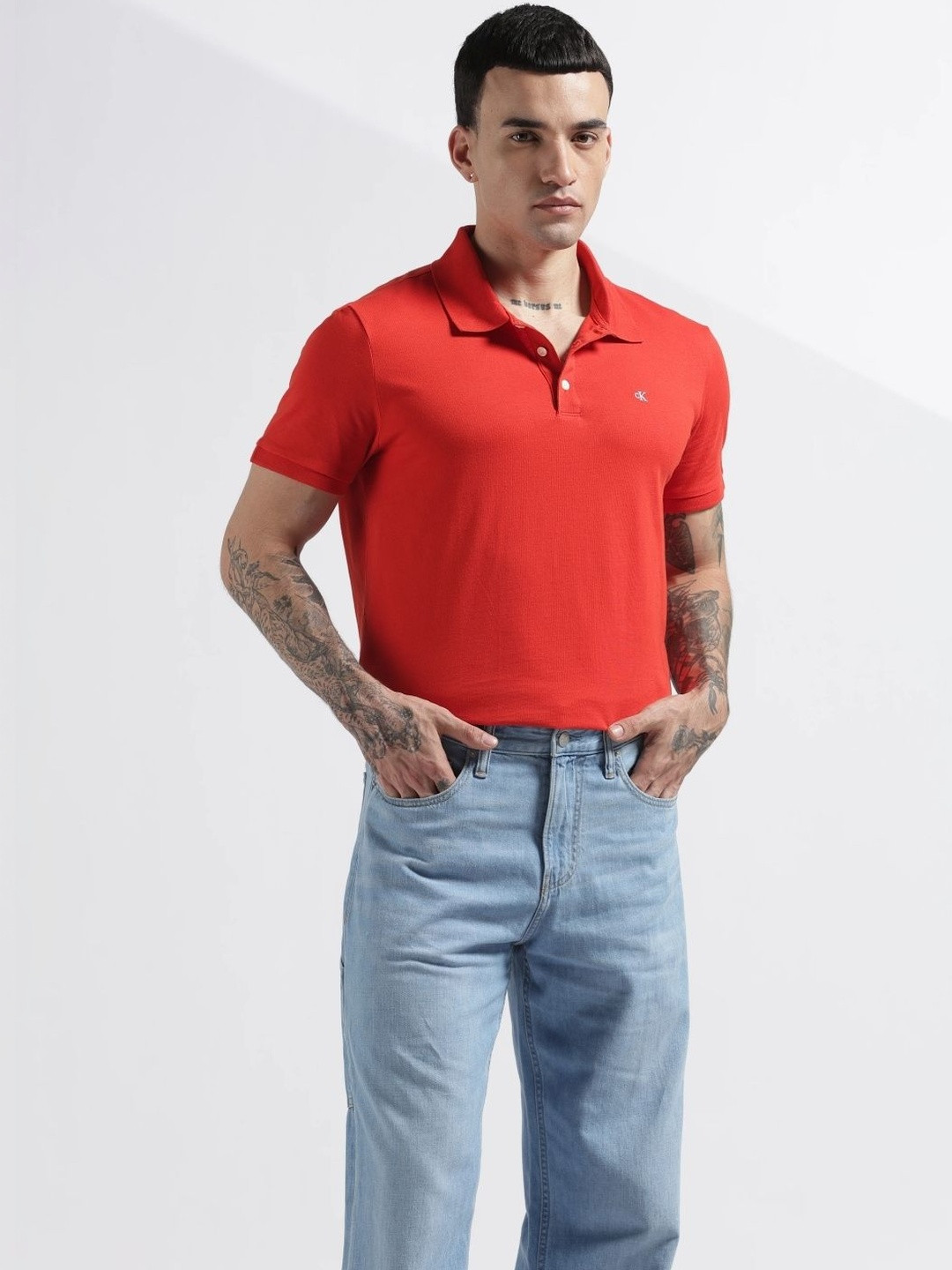 Calvin Klein Jeans Men Polo Collar T-shirt