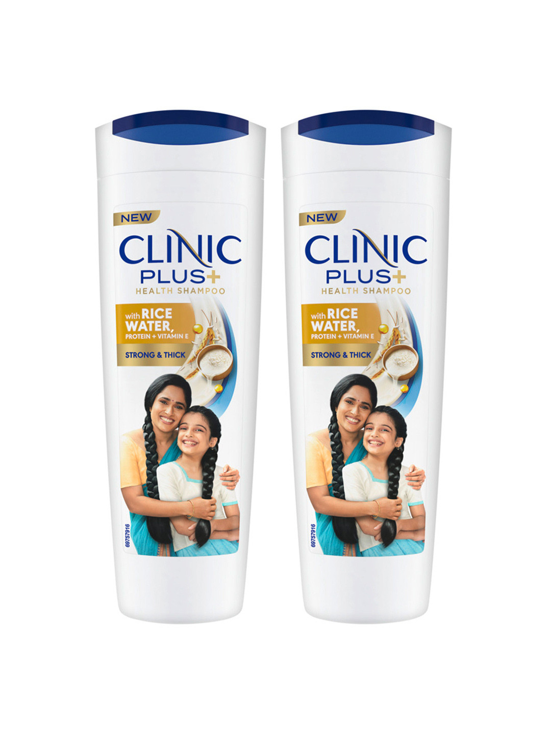 Clinic Plus Set Of 2 Strong & Thick Shampoo With Rice Water & Vitamin E - 175ml Each
