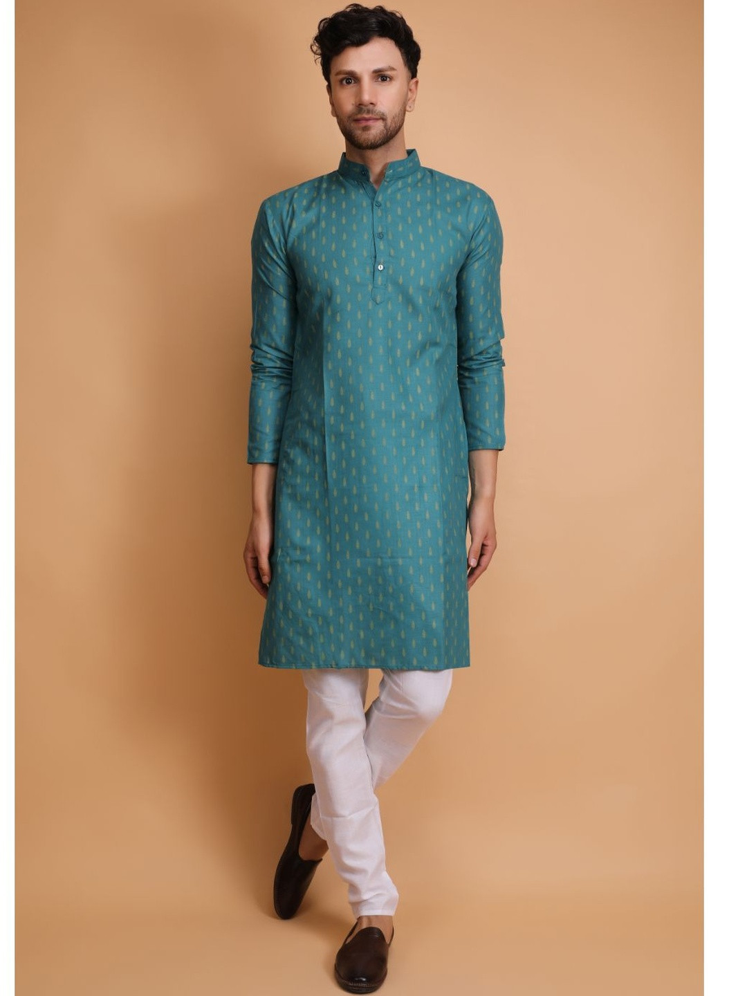 DARKCHILL Men Ethnic Motifs Printed Regular Kurta with Pyjamas
