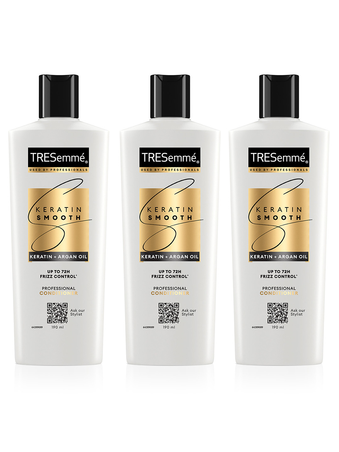 TRESemme Set of 3 Keratin Smooth Conditioner with Keratin & Argan Oil- 190 ml each