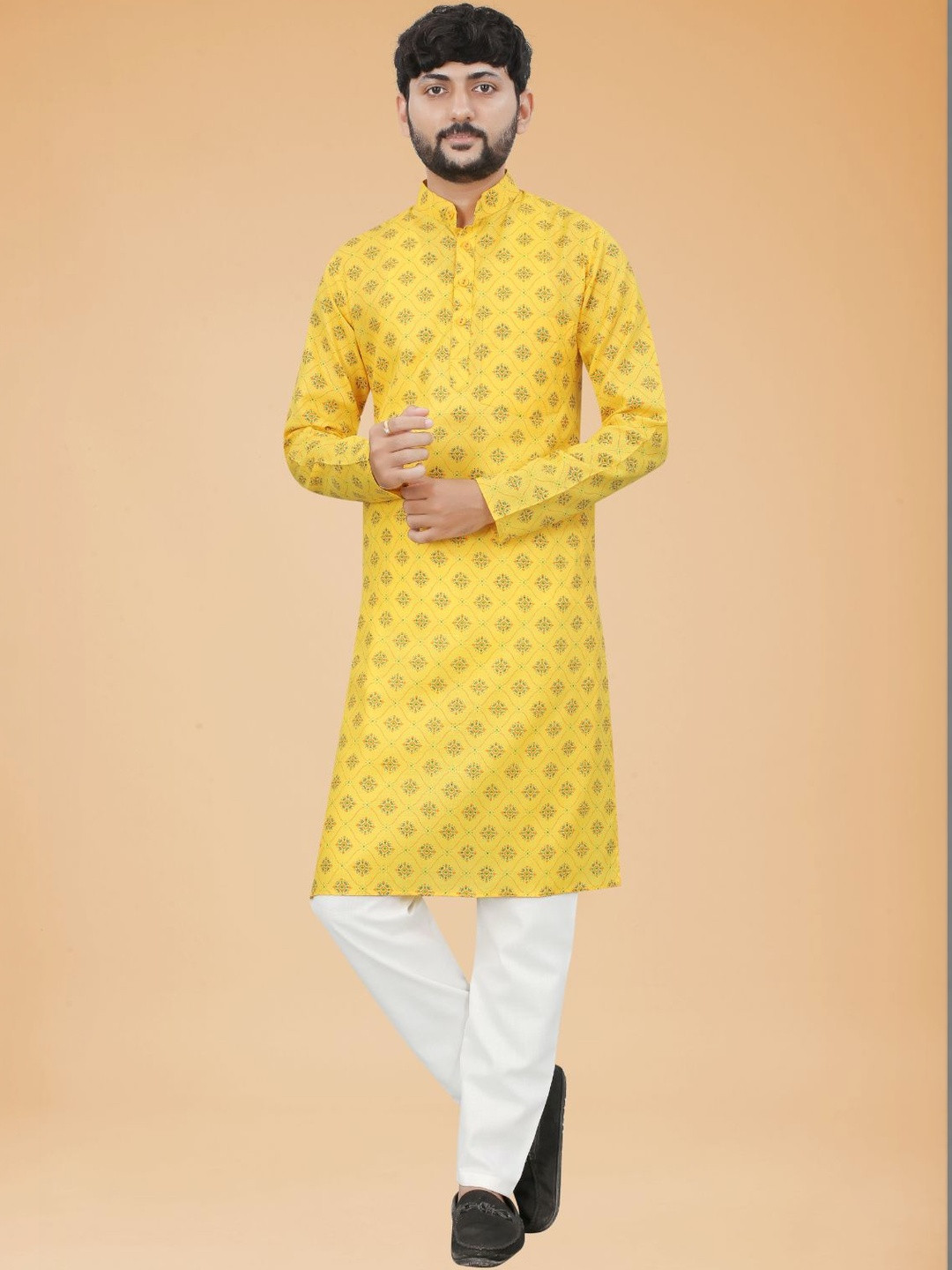 DARKCHILL Men Printed Regular Kurta with Pyjamas